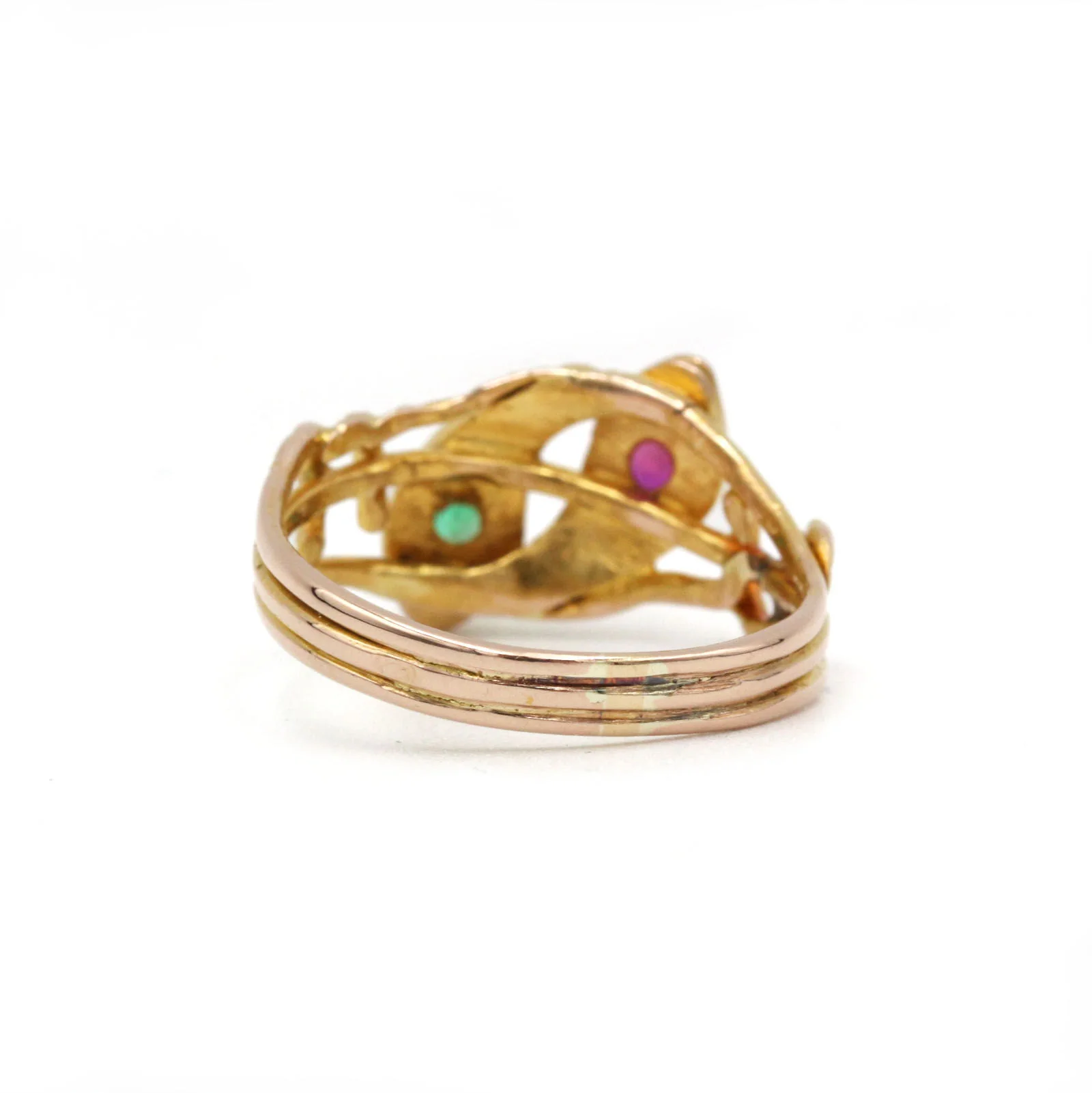 Bague Serpent - Or, Diamants, Rubis & Emeraude - Image 3