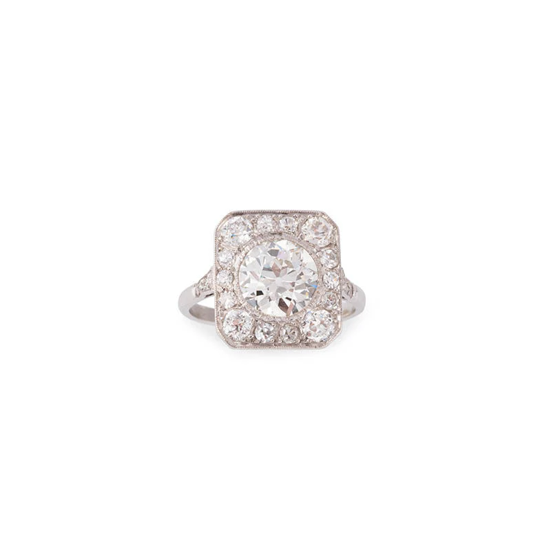 Bague Art Déco Platine et diamants - Image 3