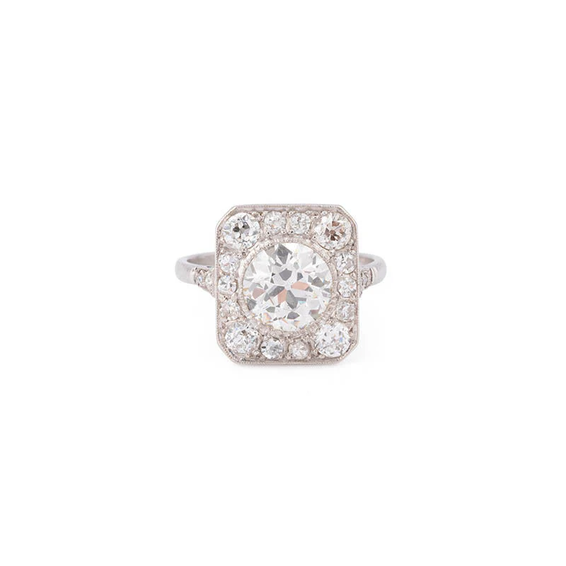 Bague Art Déco Platine et diamants - Image 4