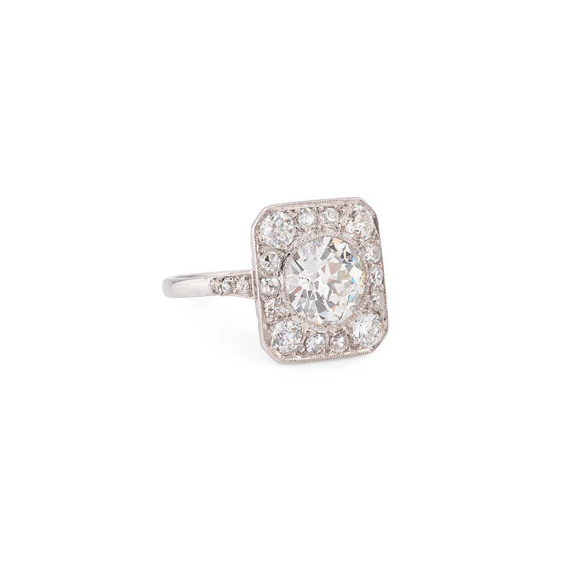 Bague Art Déco Platine et diamants - Image 6