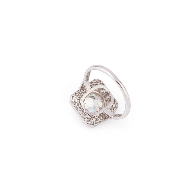 Bague Art Déco Platine et diamants - Image 7