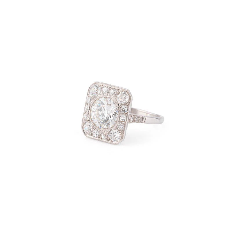 Bague Art Déco Platine et diamants - Image 8