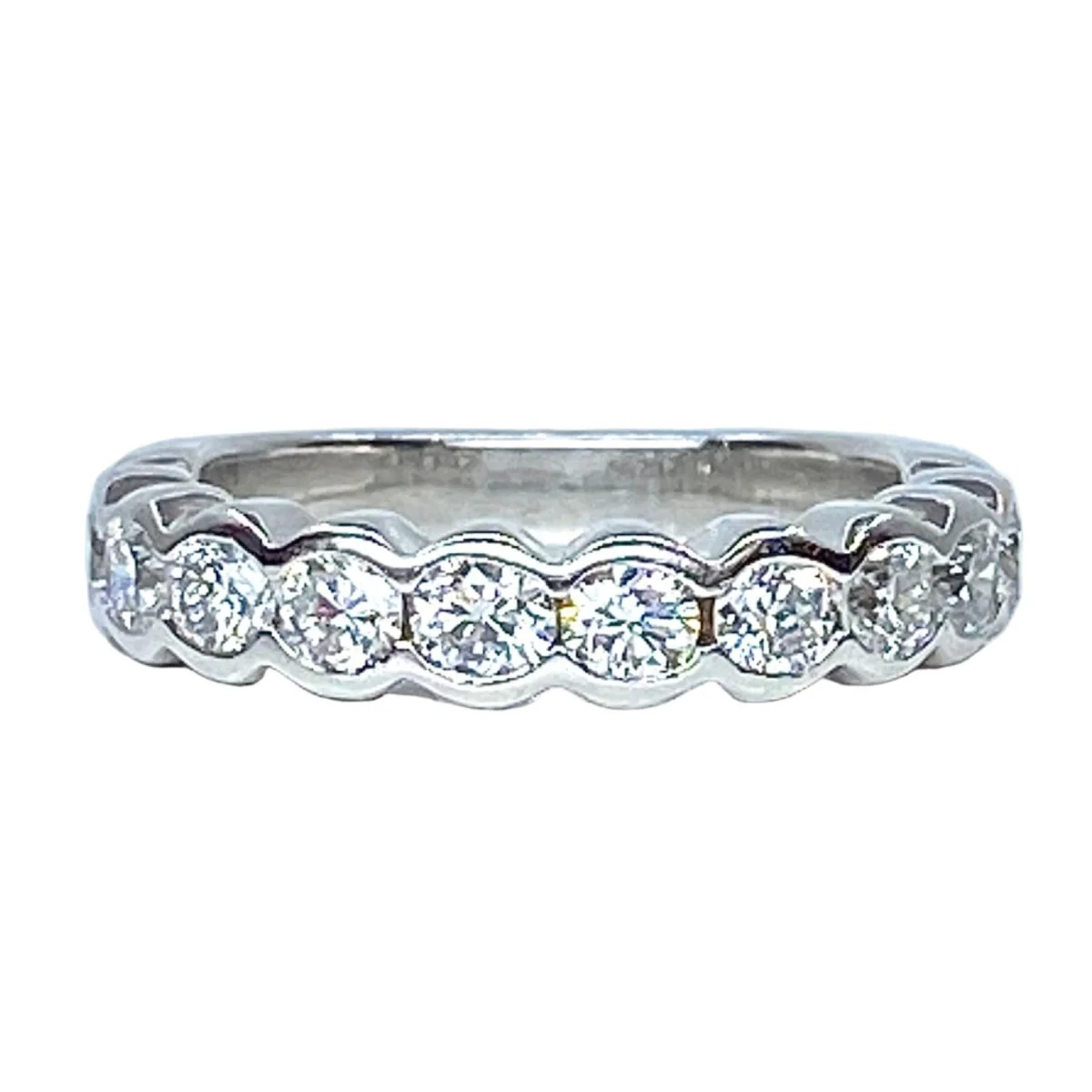 Bague Alliance en or blanc et diamants