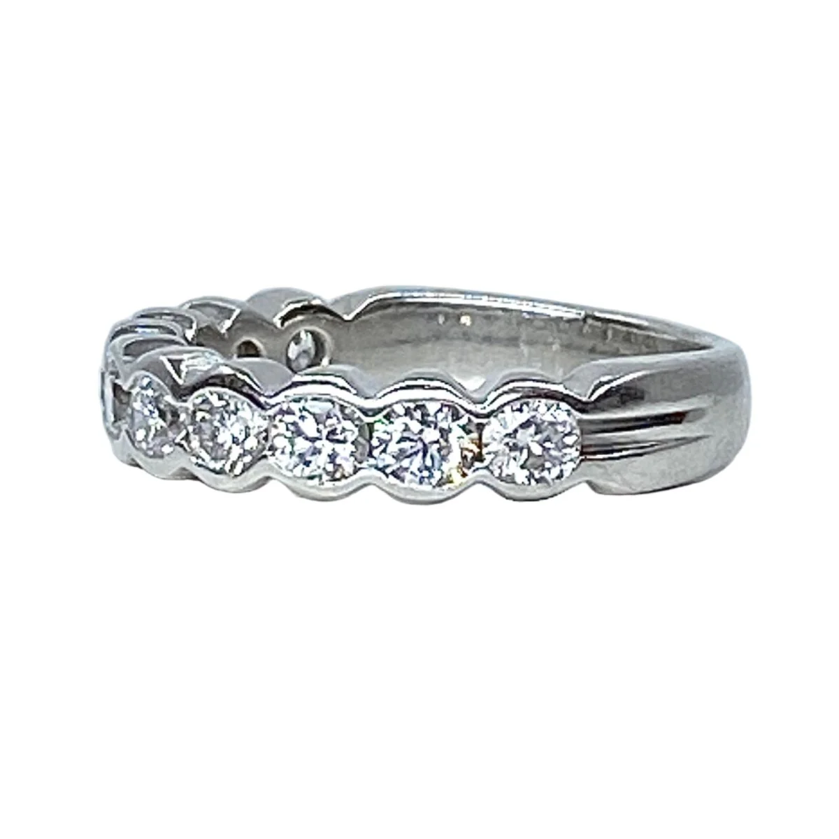 Bague Alliance en or blanc et diamants - Image 3