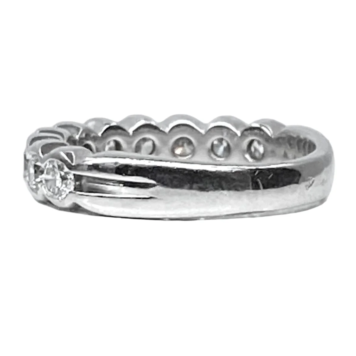 Bague Alliance en or blanc et diamants - Image 4