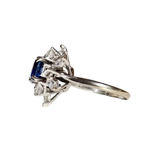 Bague en or blanc 18k ornée d'un saphir Birman non chauffé - Image 4