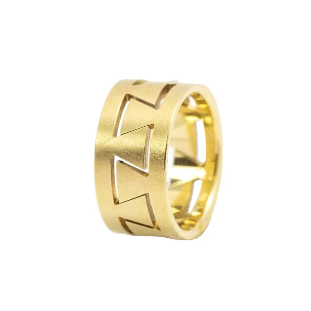Bague Bandeau NIESSING "Meandro" en or jaune - Image 4