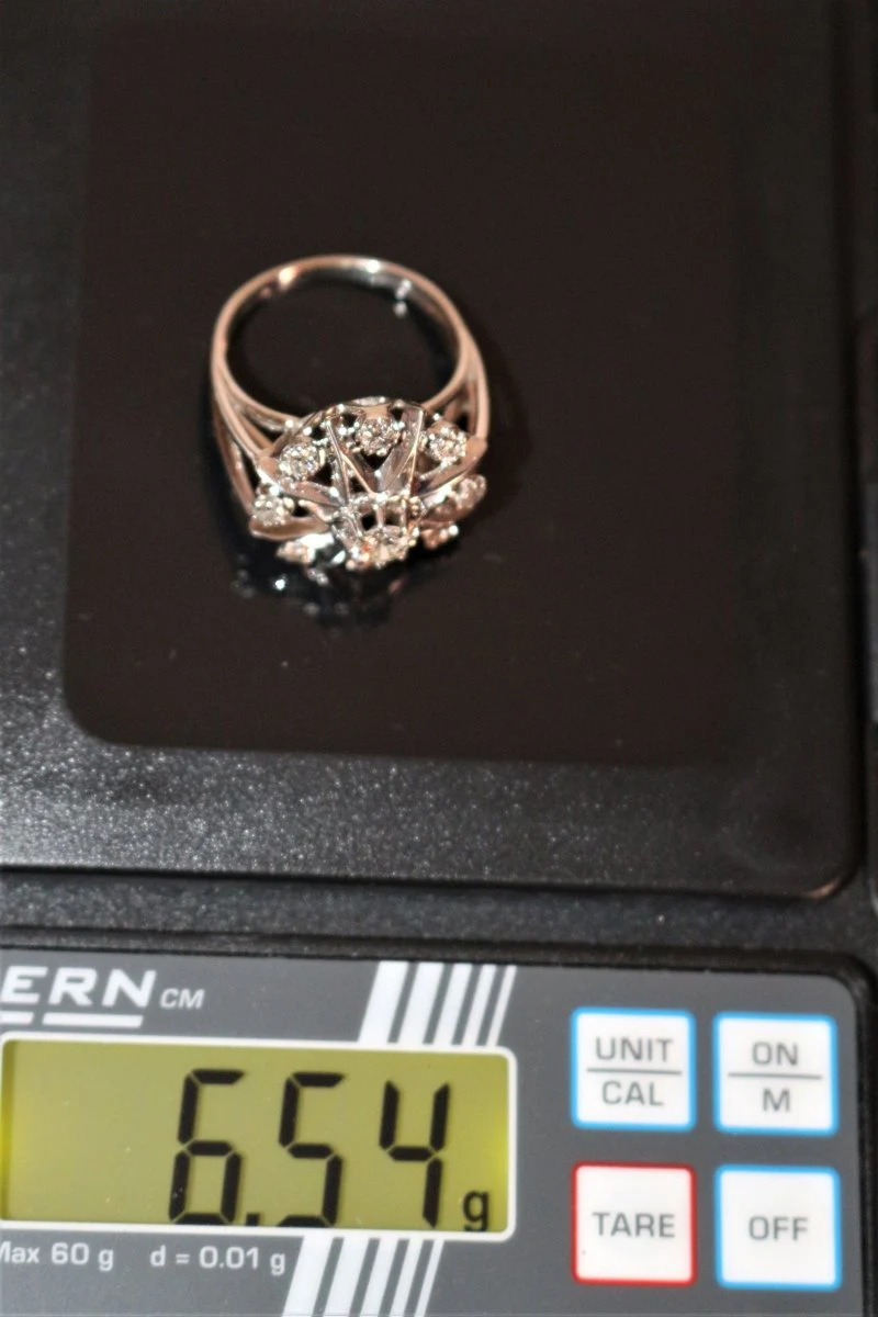 Bague étoile Or Gris Et Diamants - Image 11
