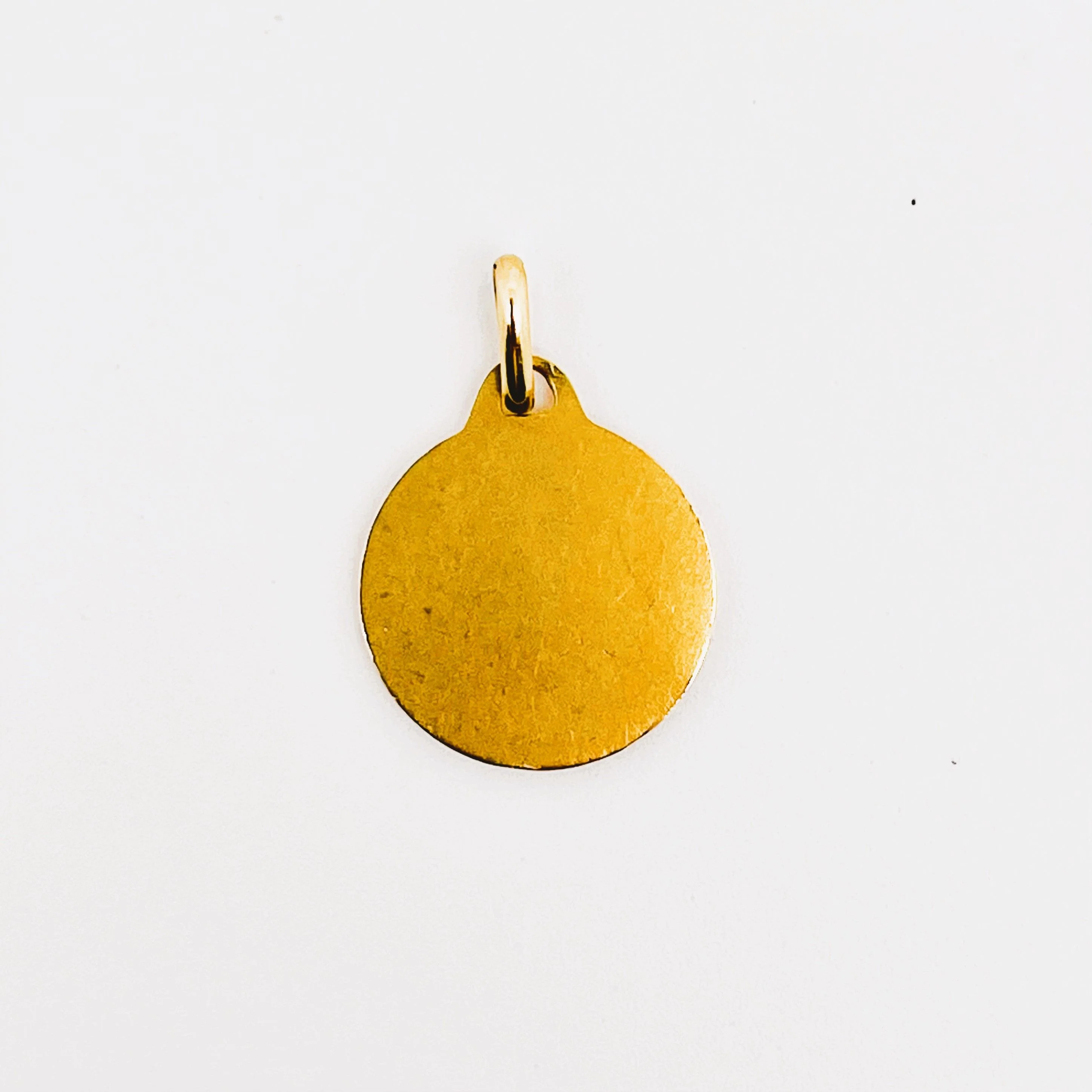 Médaille d'amour AUGIS ronde vintage en or jaune - Image 2