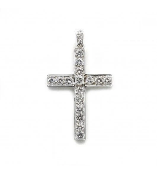 Croix - Platine et Diamants
