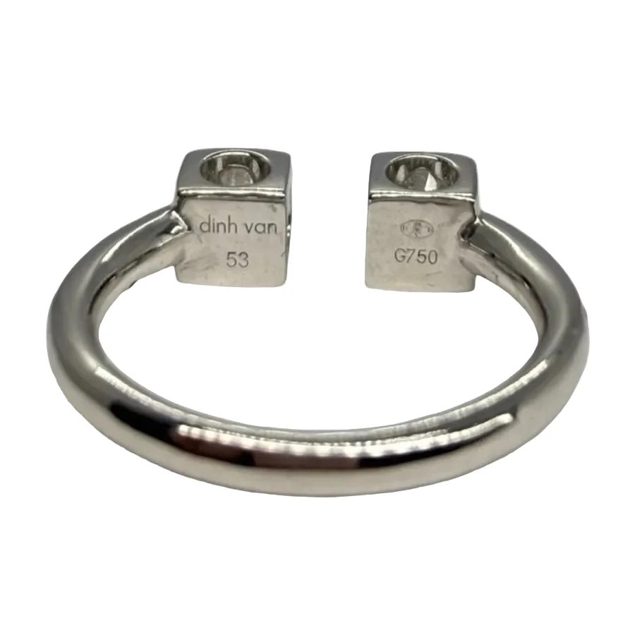 Bague DINH VAN "2 cubes XL" en or blanc et diamants - Image 3