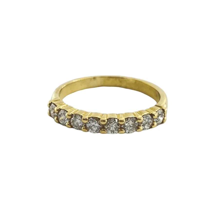 Bague Alliance en or jaune et diamants