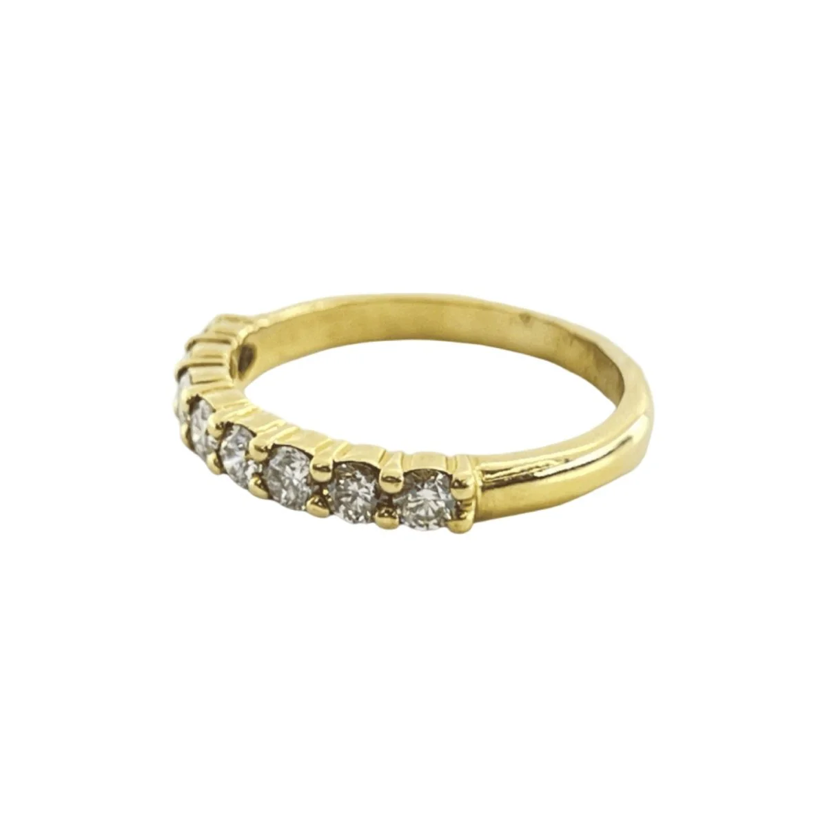 Bague Alliance en or jaune et diamants - Image 3
