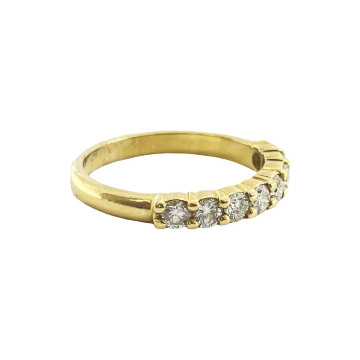 Bague Alliance en or jaune et diamants - Image 4