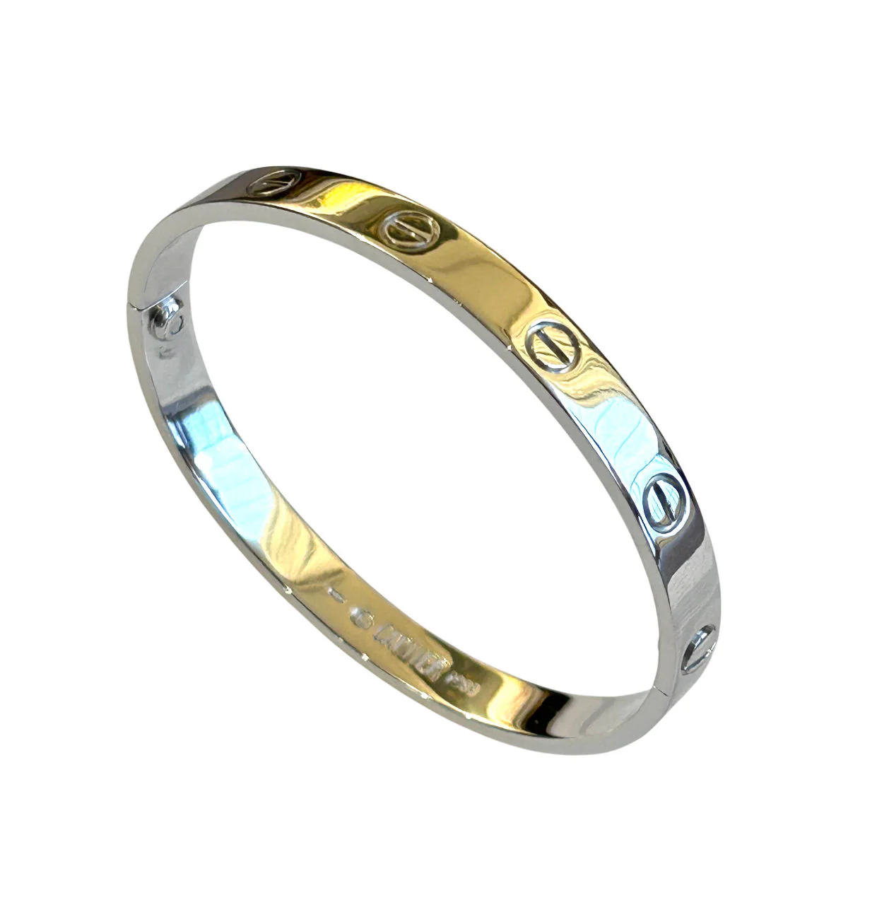 Bracelet Cartier "Love" en or blanc, taille 17 - Image 4