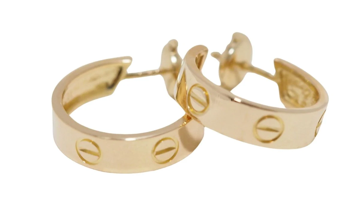 Paire de Boucles d'oreilles CARTIER Love en or jaune - Image 2