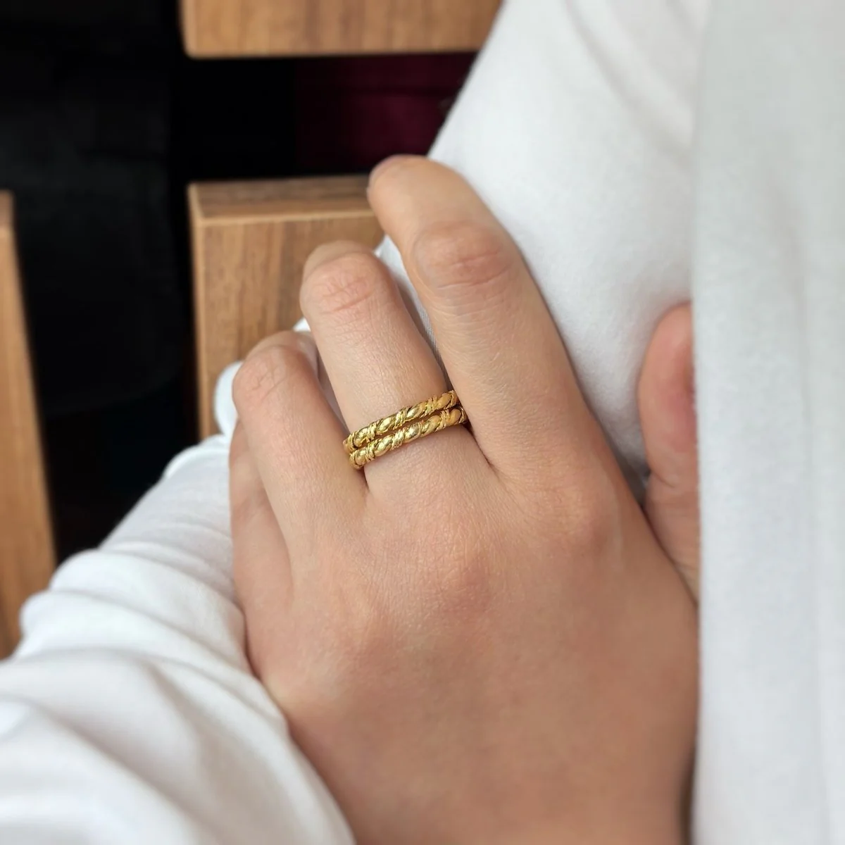 Bague torsadée - Or jaune - Image 3
