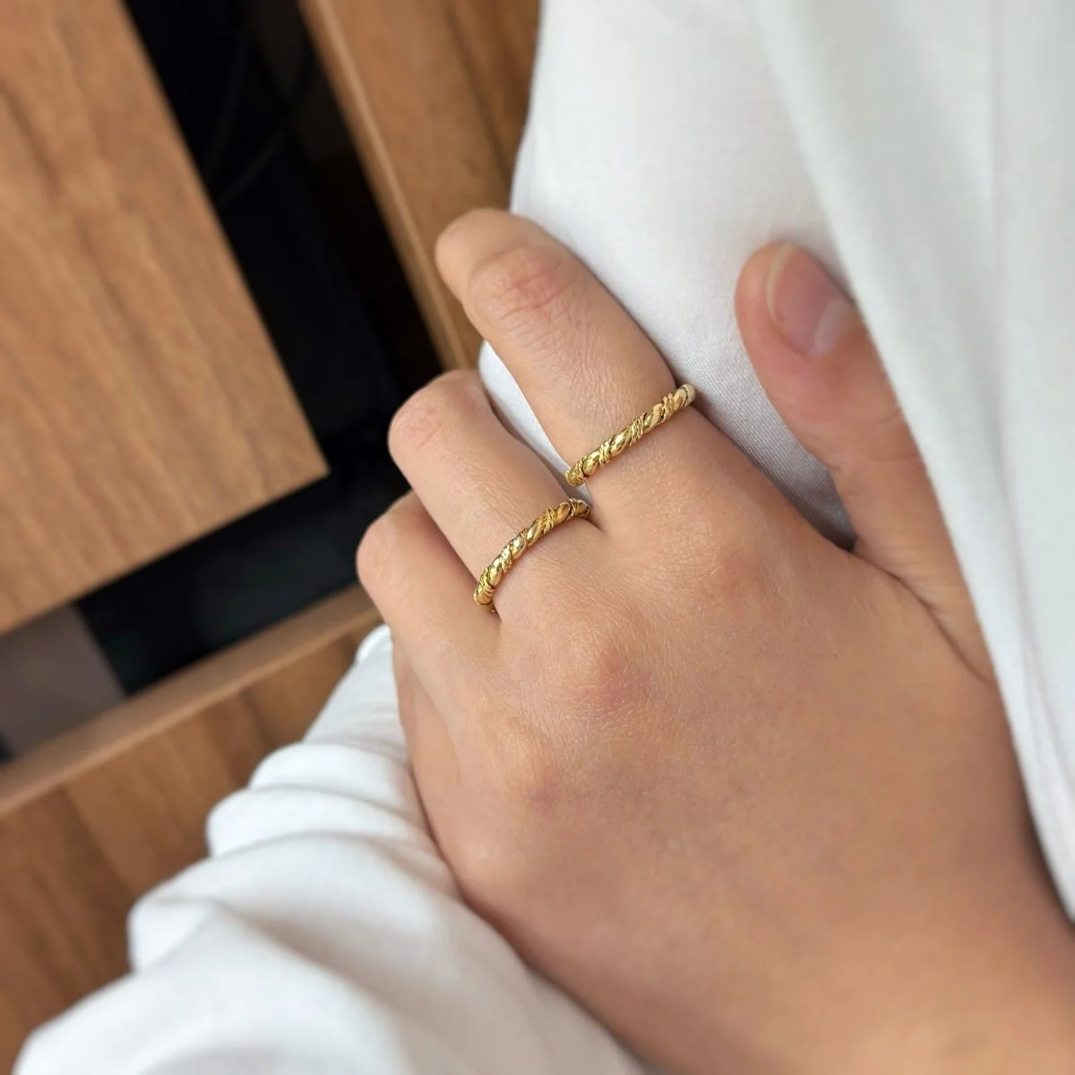 Bague torsadée - Or jaune - Image 4
