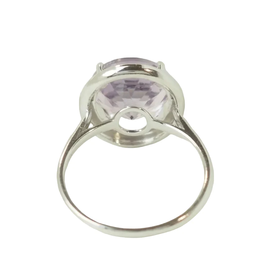 Bague Solitaire MAUBOUSSIN "Vraiment jolie mon amour" en or blanc, améthyste et diamants - Image 4