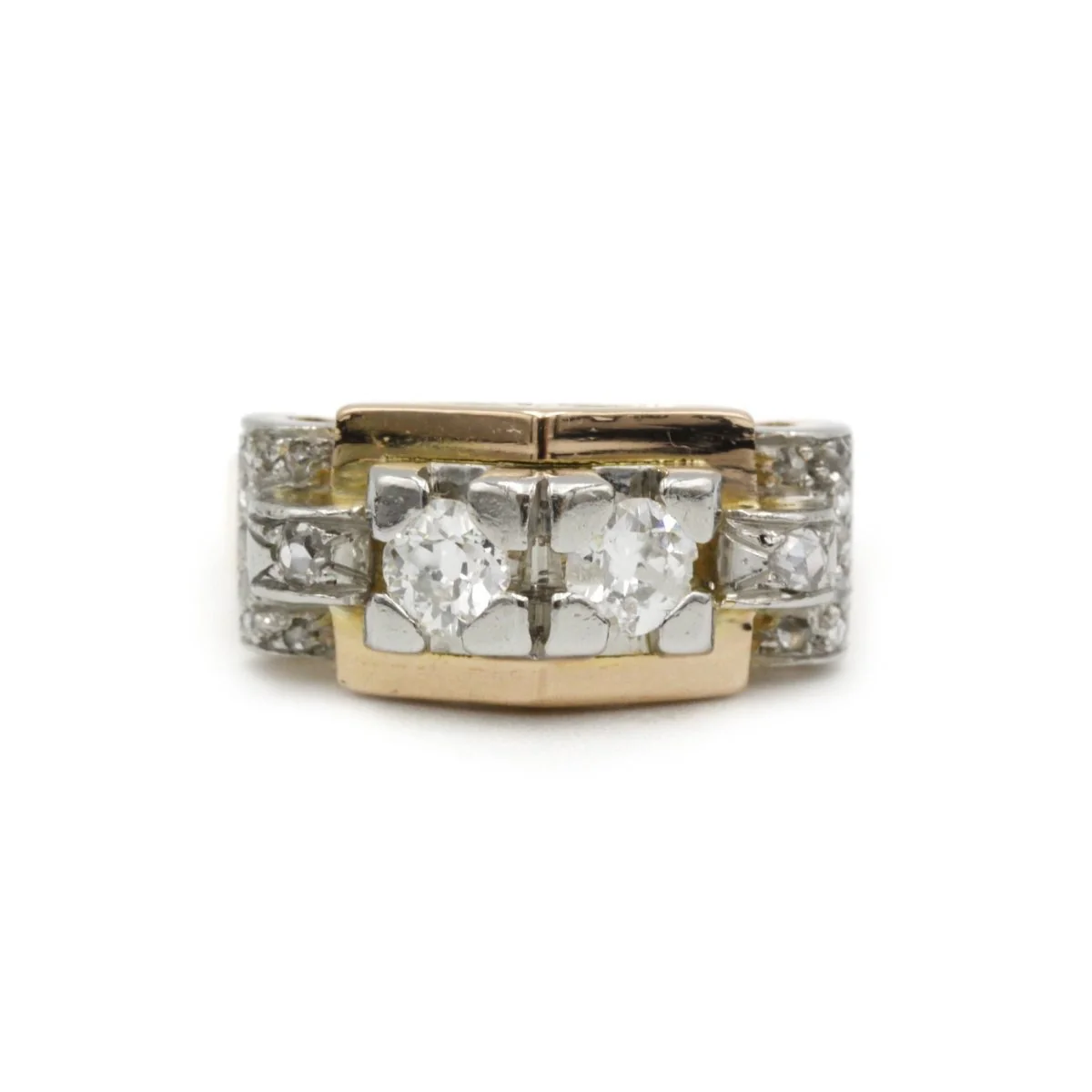 Bague - Or, Platine & Diamants