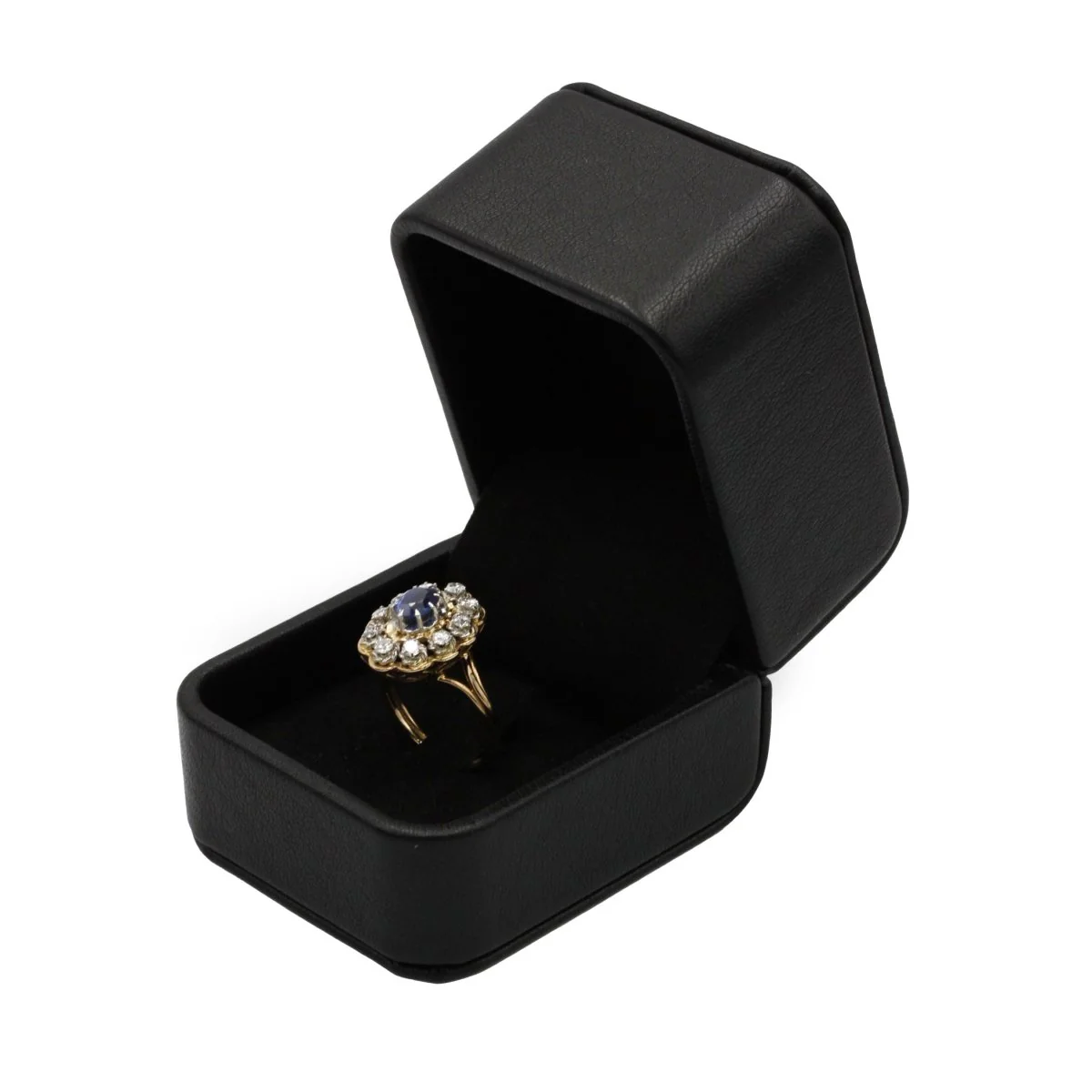 Bague - Or, saphir et diamants - Image 8