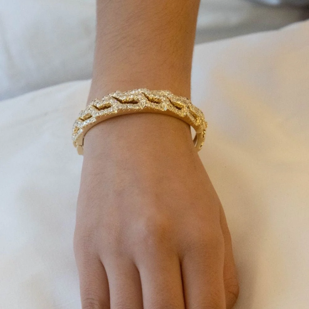 Bracelet Jonc "Toujours là" en or jaune et diamants - Image 2