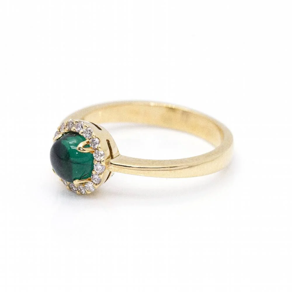 Bague en or, diamants et émeraude - Image 3