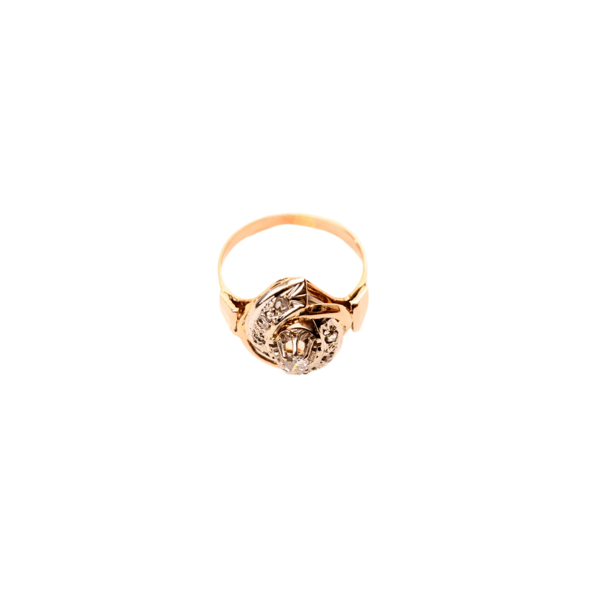 Bague en or jaune et diamants - Image 4