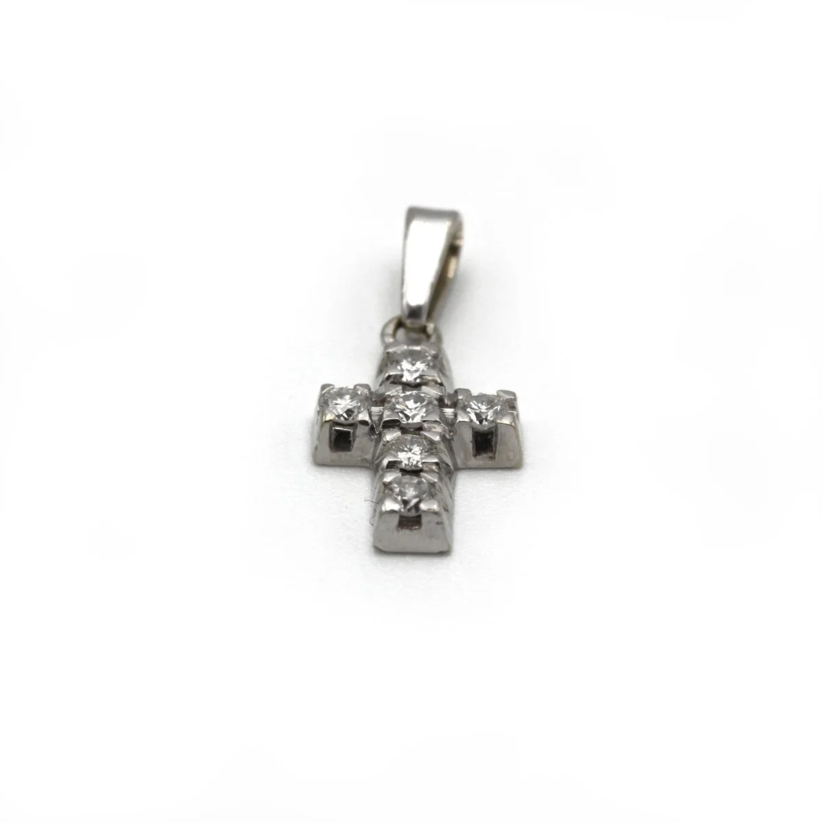 Pendentif Croix - Or blanc & Diamants - Image 2