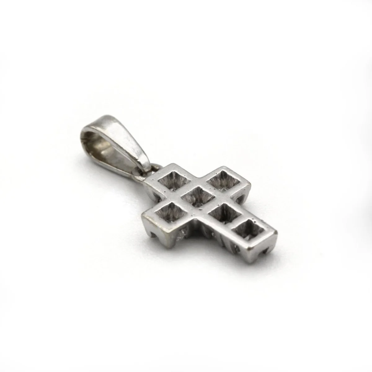 Pendentif Croix - Or blanc & Diamants - Image 3