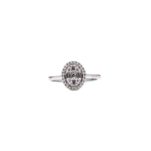 Bague Solitaire en or blanc et diamants