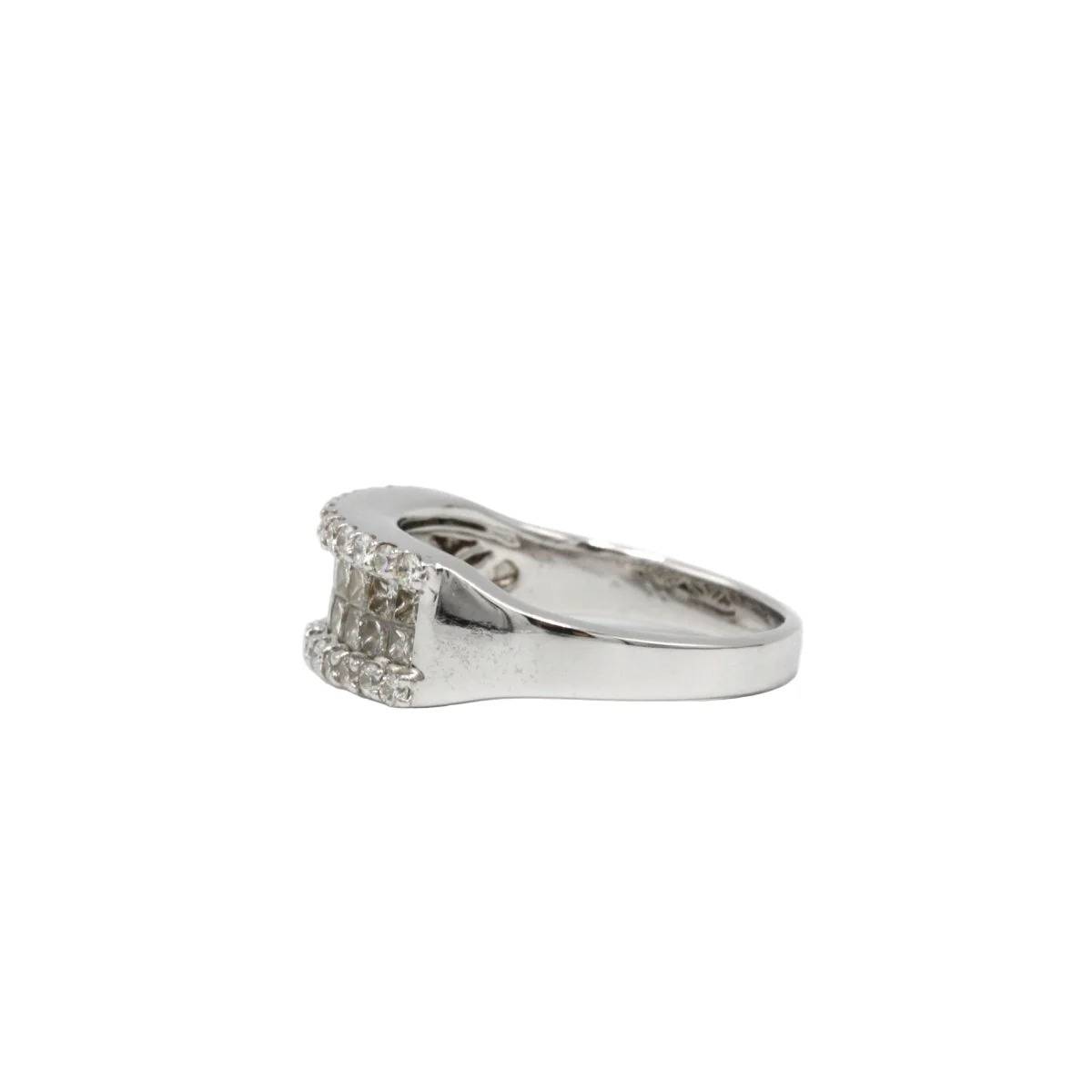 Bague Bandeau - Or blanc & Diamants - Image 3