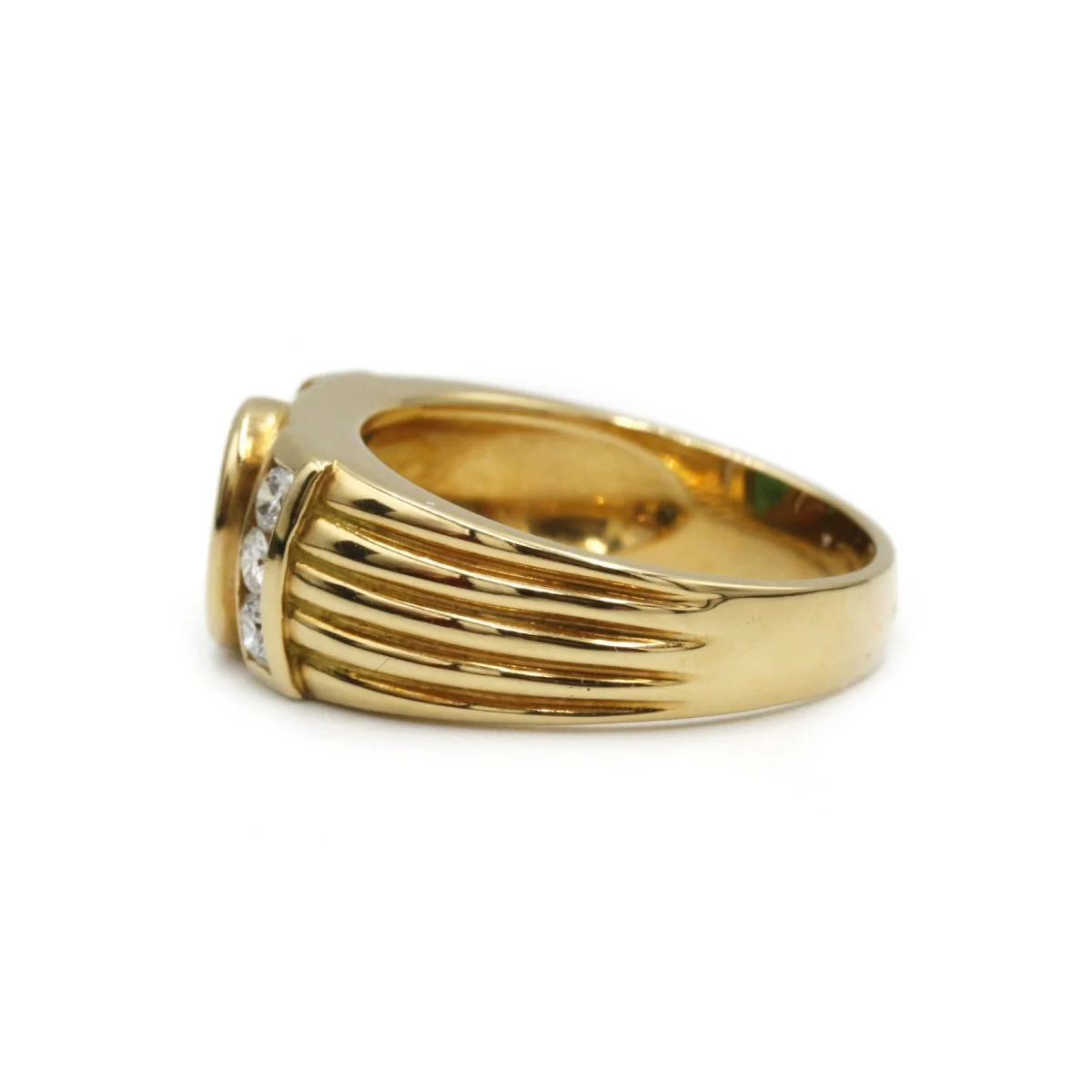 Bague Bandeau en or, émeraude et diamants - Image 5