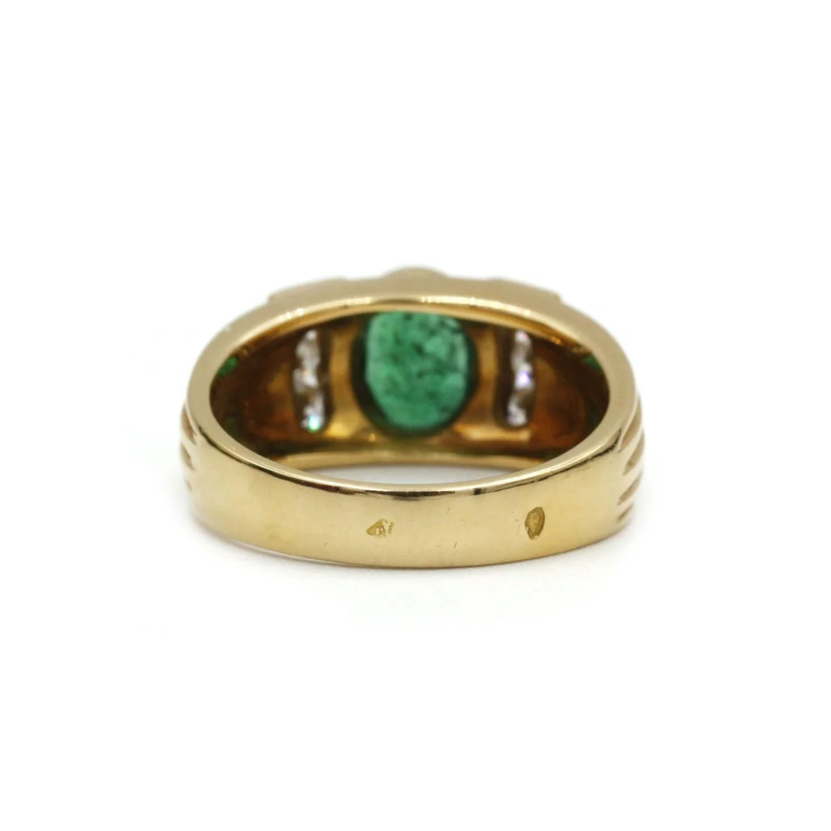 Bague Bandeau en or, émeraude et diamants - Image 6