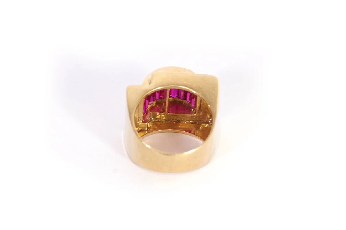 Bague Tank rubis en or - Image 3