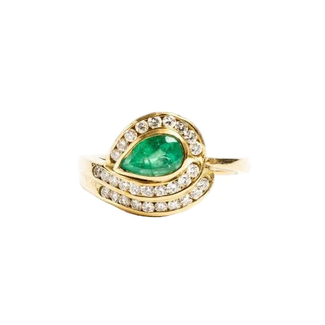 Bague Tourbillon en or jaune et diamants