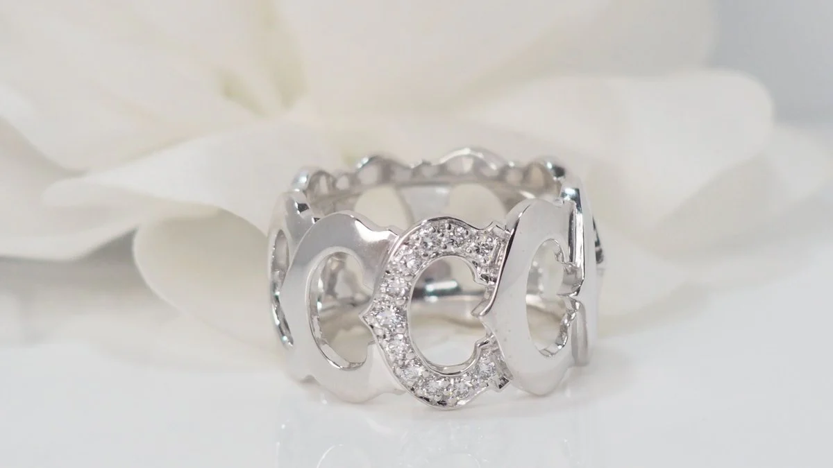 Bague collection C Cartier en or blanc et diamants - Image 3