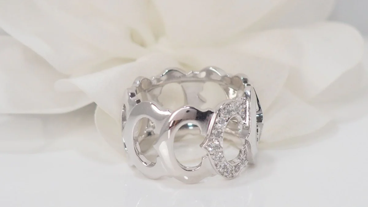 Bague collection C Cartier en or blanc et diamants - Image 6