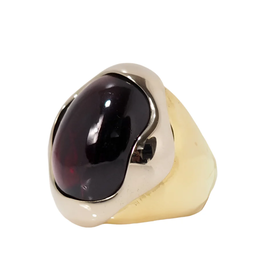 Bague Jonc en or jaune, or blanc et améthyste - Image 5