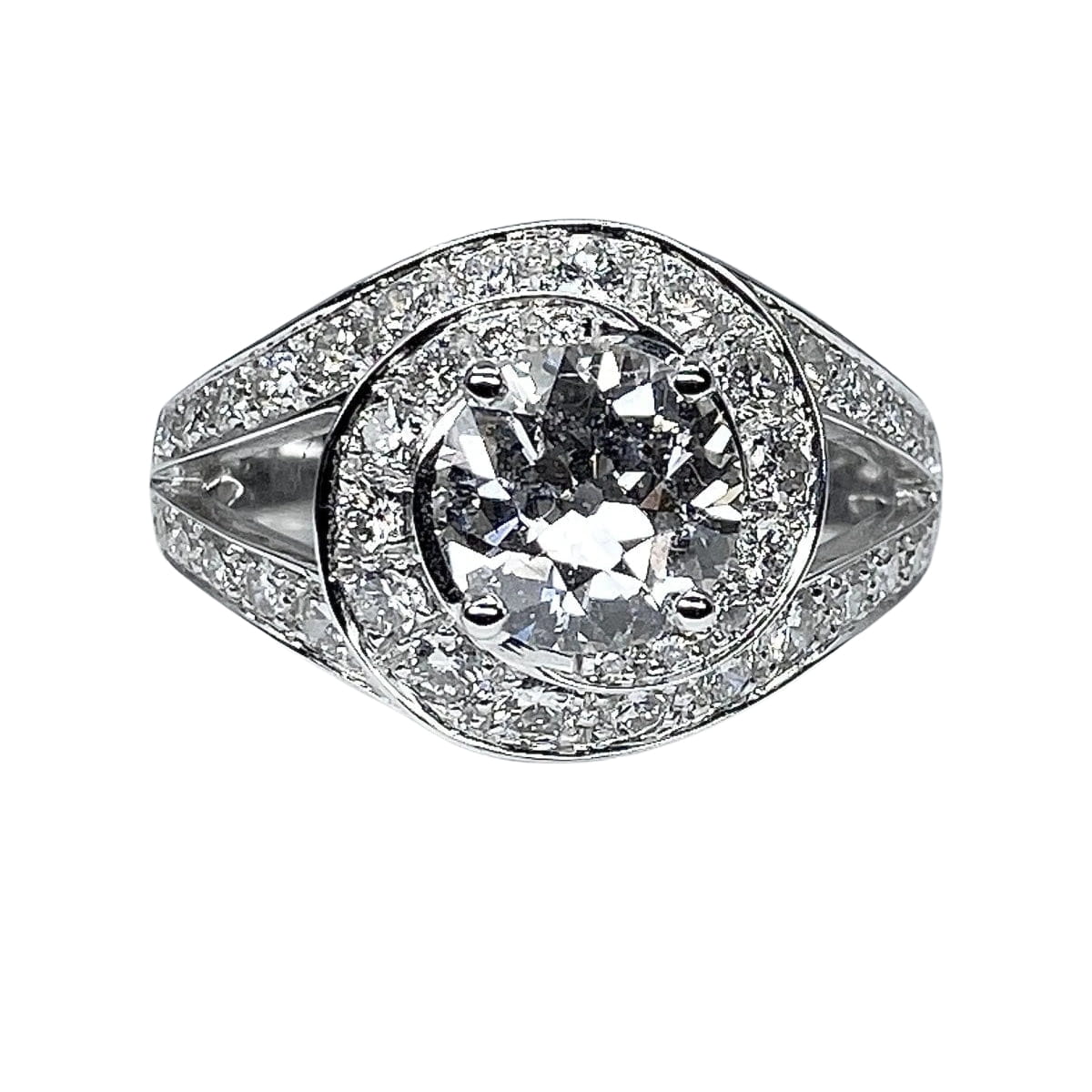 Bague tourbillon en or 18 carats en diamants