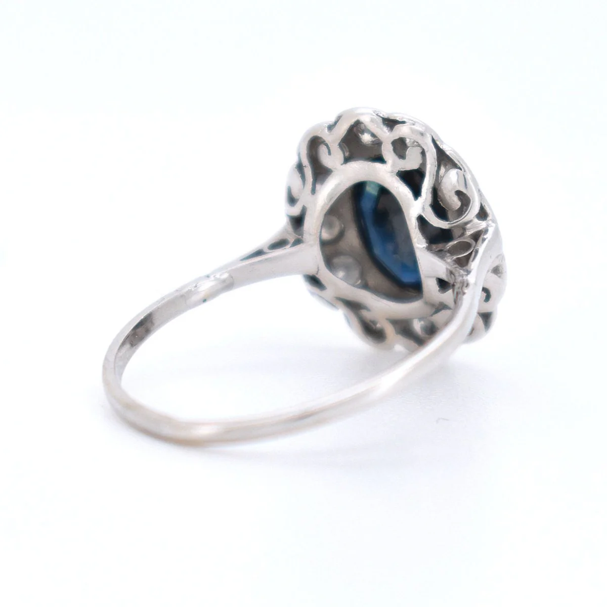 Bague Marguerite Or Saphir et Diamants - Art Déco - Image 6