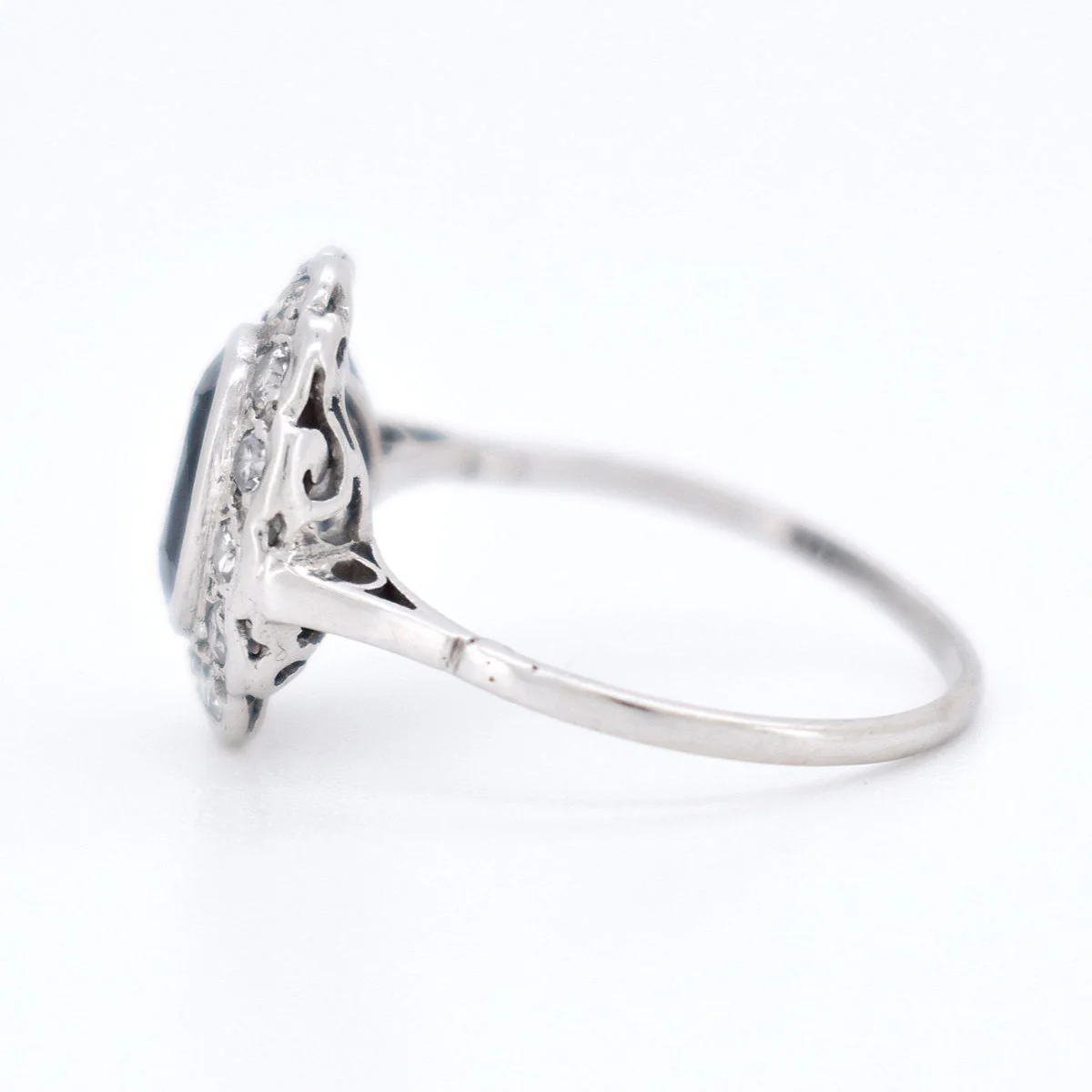 Bague Marguerite Or Saphir et Diamants - Art Déco - Image 9
