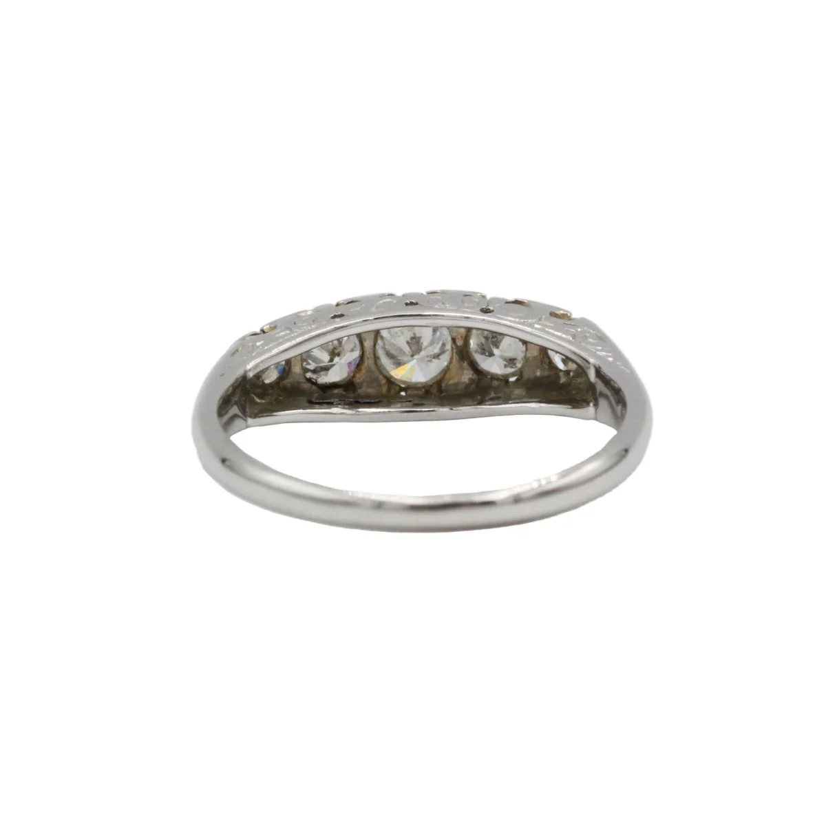 Bague Jarretière en or jaune et diamants - Image 3