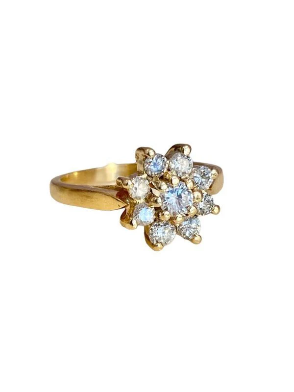 Bague, en or jaune 18k et diamants - Image 2