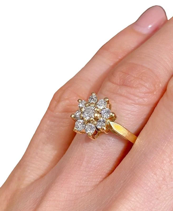 Bague, en or jaune 18k et diamants - Image 3