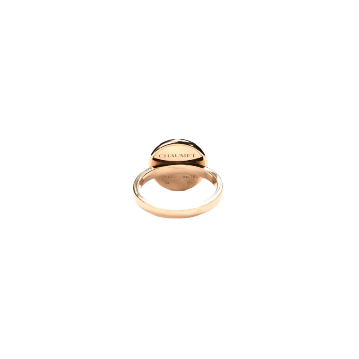 Bague CHAUMET "Class One Croisière" en or rose, cabochon de grenat et diamants - Image 3