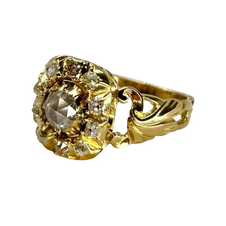 Bague en or jaune et diamants - Image 3