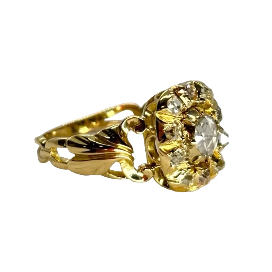 Bague en or jaune et diamants - Image 5