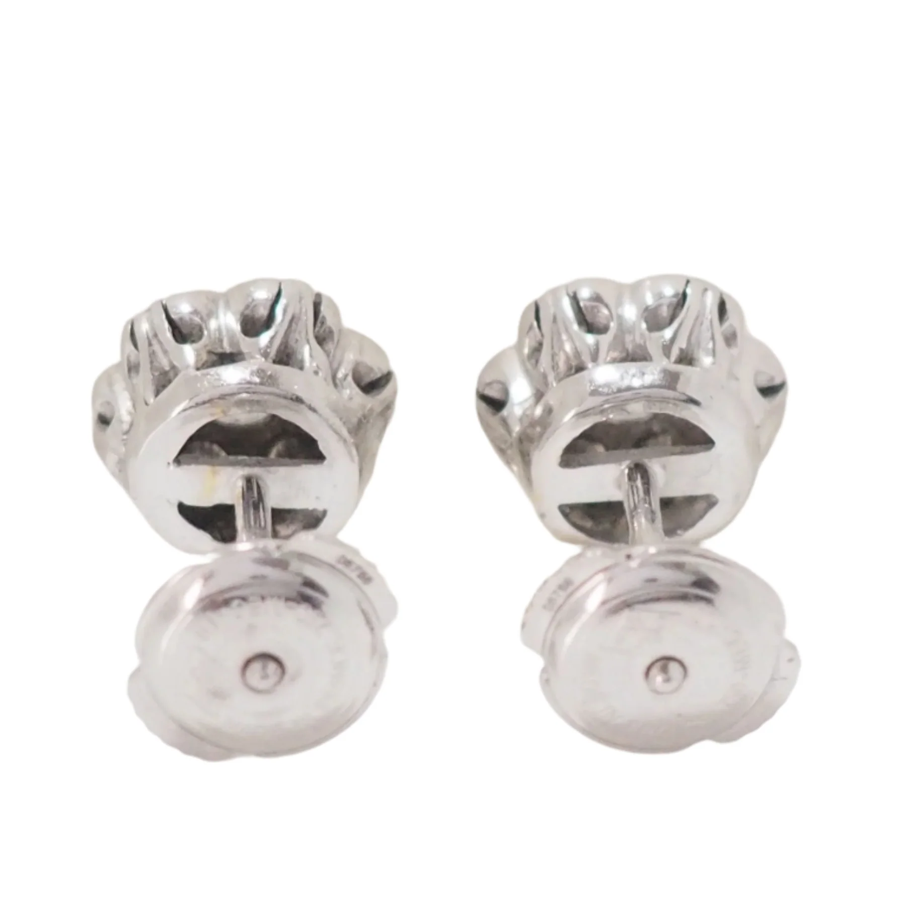 Boucles d'oreilles en or blanc et diamants - Image 2