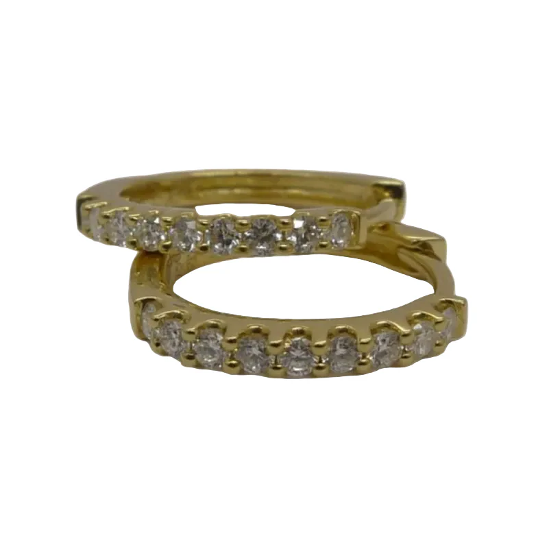 Boucles d'oreilles en or jaune et diamants